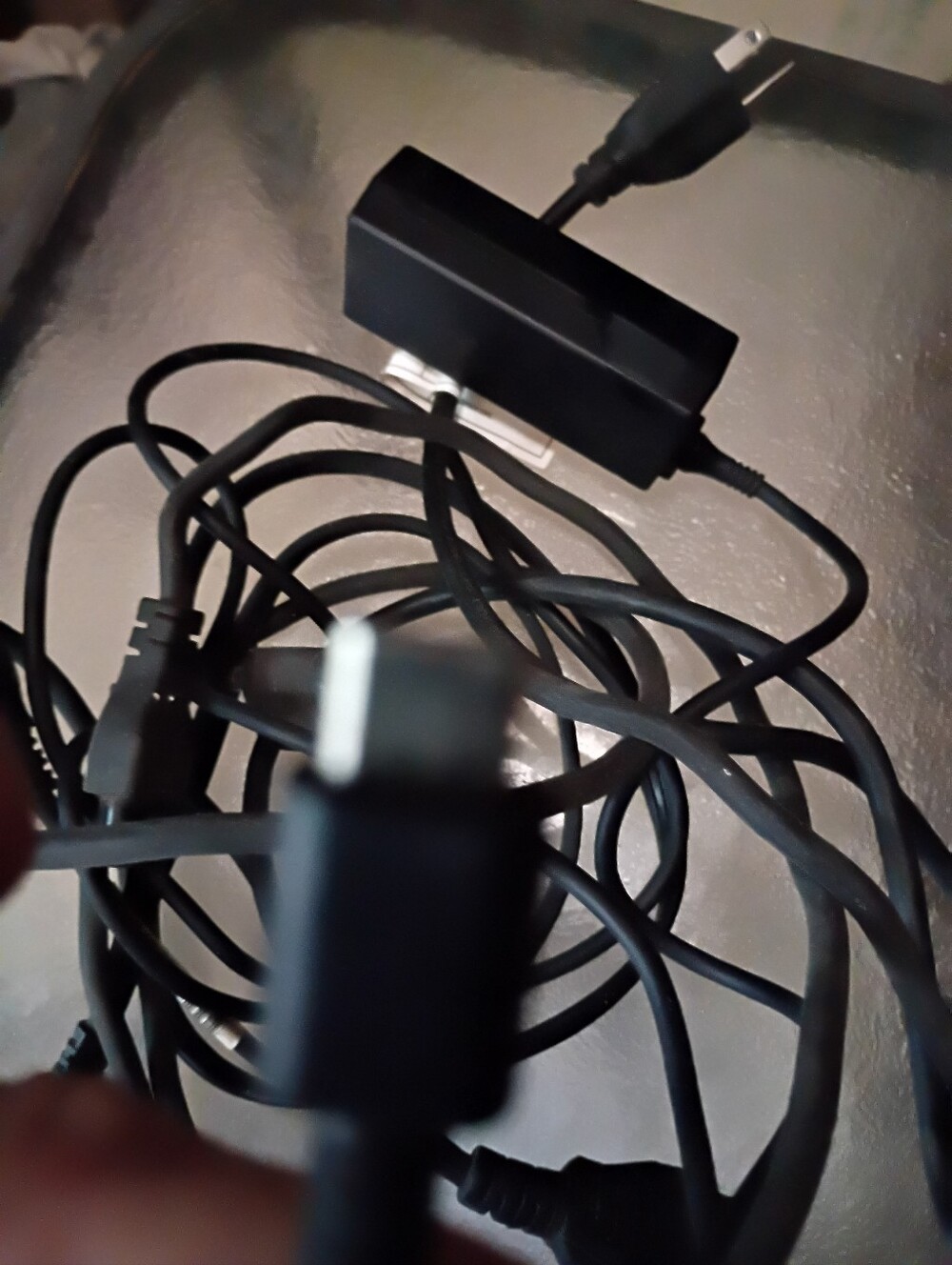 Black Power Adapter and Cable for Video Game Consoles